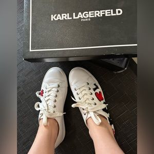 Karl Lagerfeld Paris White Snekaers